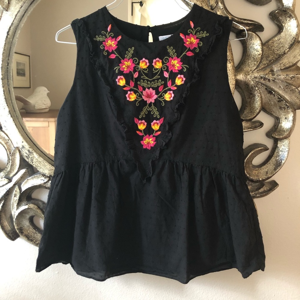 Black Swing Blouse cotton lining